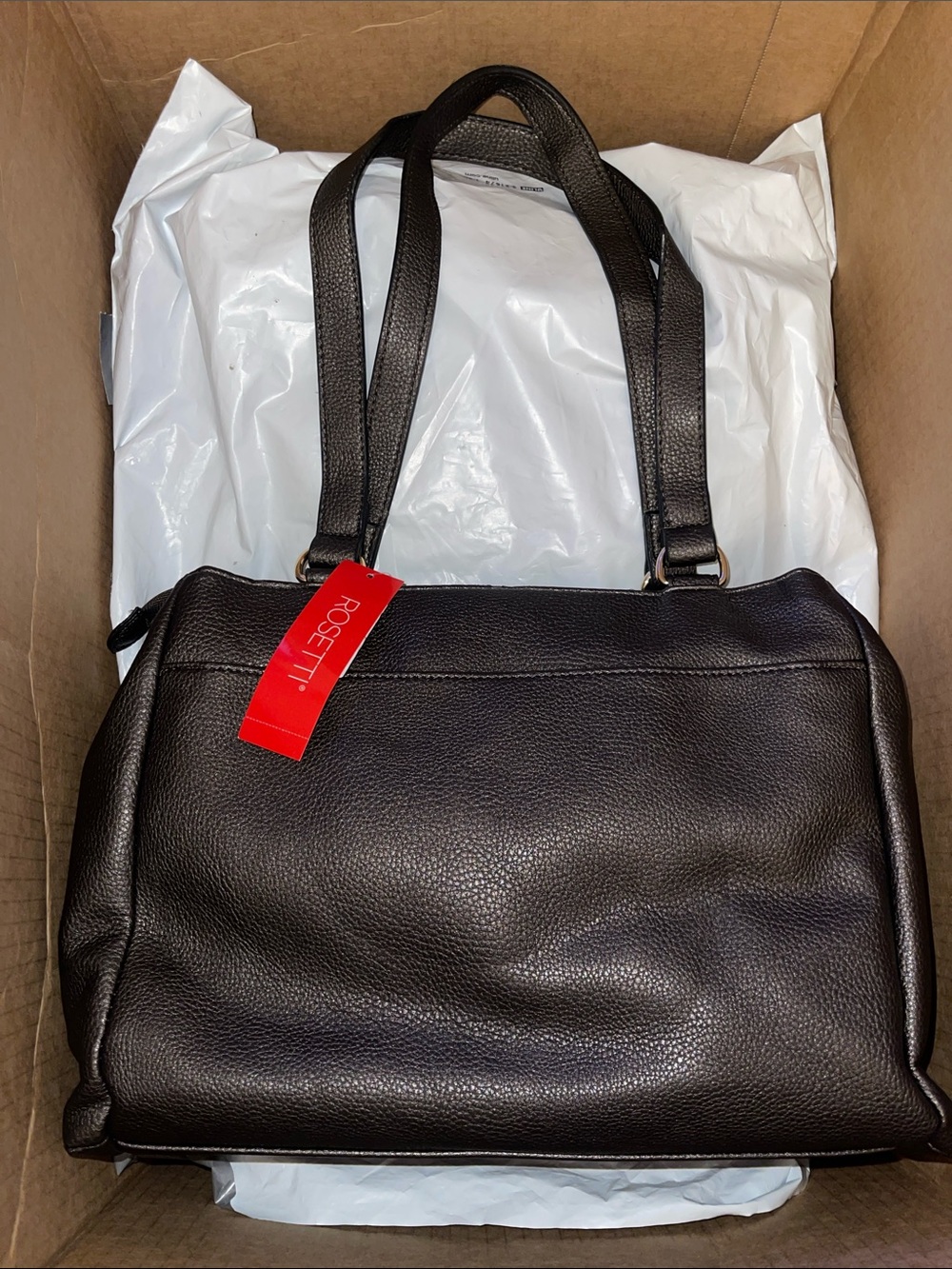 Rosetti Black Structured Shoulder Bag with Tassel Detail - Picture 3 of 4